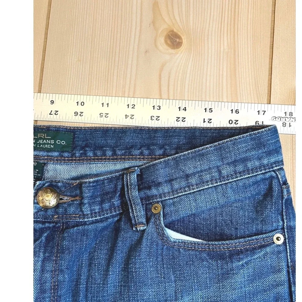 Lauren Ralph Lauren Women Straight Leg Blue Jeans Classic Preppy 10 Cotton Denim